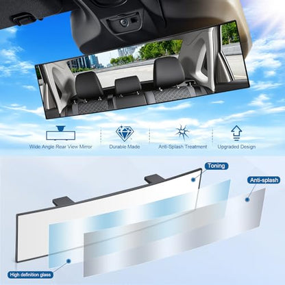 Panoramic Car Rear View Mirrors (12Inch)