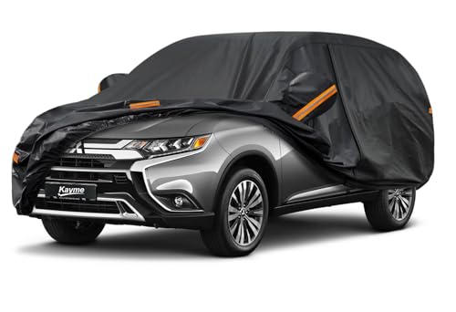 7 Layers Waterproof SUV Car Cover for Mitsubishi Outlander 2005 (PE-Black / Custom Fit Mitsubishi Outlander)