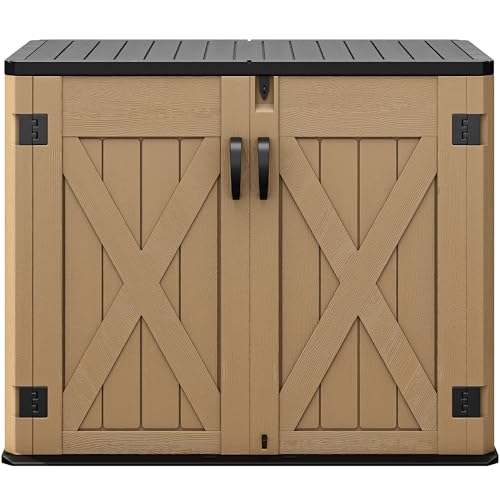 Outdoor Storage Shed (X-Shaped-35 Cu Ft / Brown)