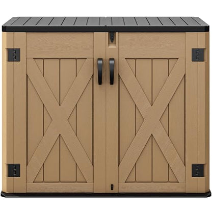 Outdoor Storage Shed (X-Shaped-35 Cu Ft / Brown)