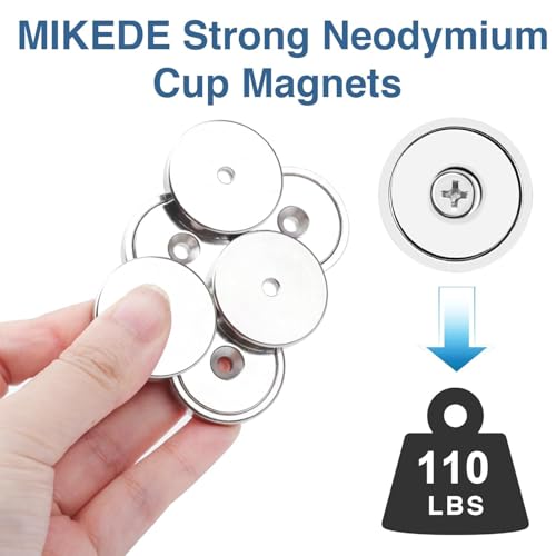 Strong Magnets with Hole 110LB+ Heavy Duty Neodymium Cup Magnet