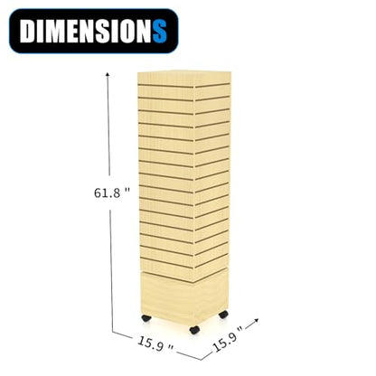 Rotating Slatwall Display Rack (Maple)