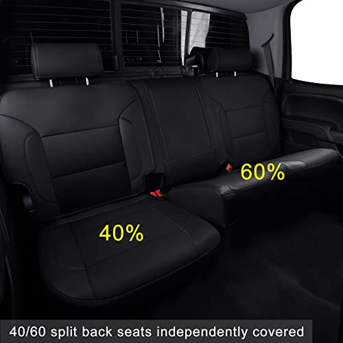 Custom Fit Seat Covers for 2014 (B ( 2014-2018 Crew Cab) / Black)