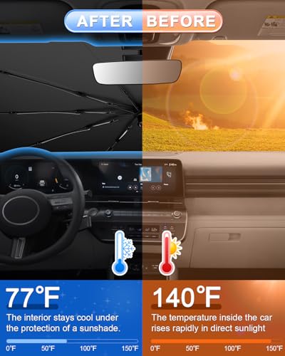 for 2026 2027 Hyundai Kona EV Car Windshield Sun Shade Umbrella (2024-2027 Kona EV)