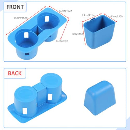 Center Console Cup Holder Insert Kit Compatible with Ford Maverick 2022+ (Blue(Kit))