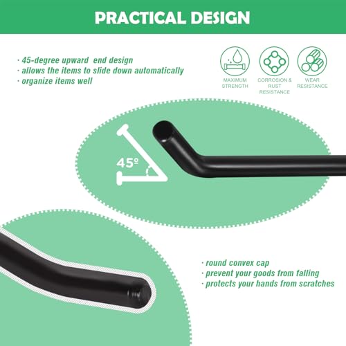 Yuahar Slatwall Hooks 20Pcs 4 (Black)