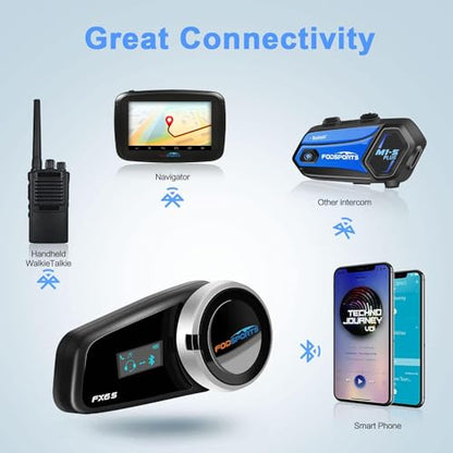 FX6S Bluetooth Motorcycle Headset (FX6S 2PC)