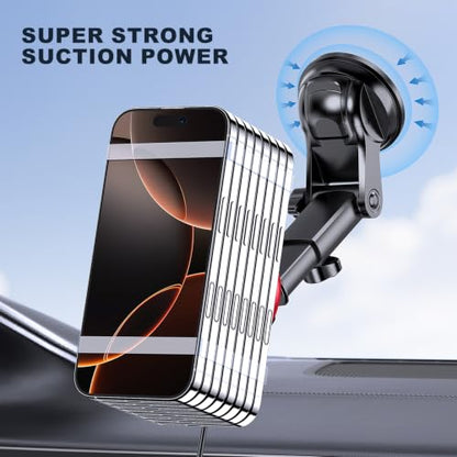 for Mag Safe Car Mount Charger Dash Windshield Vent Magnetic Phone Holder (Red)