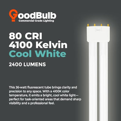 PLL36 841 36W 16.5" Twin Tube Compact Fluorescent Light Bulb 4 (4100k / 10 Count (Pack of 1))