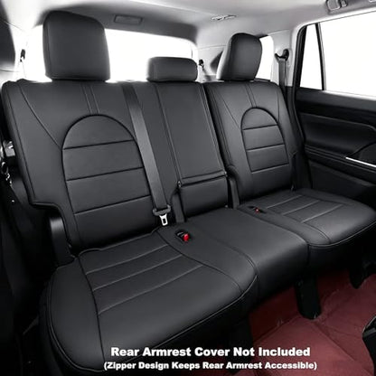 Camry Car Seat Covers Custom Fit for Toyota 2025 2026 Camry (Leatherette(Black) / 2025-2026 Camry Hybrid (Le Se))