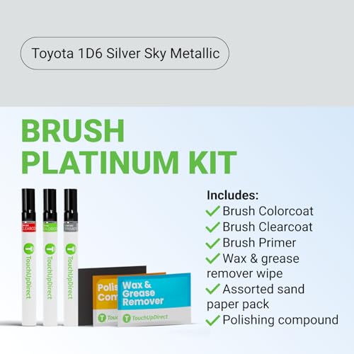 Car Paint Touch Up Brush Kit (Brush - Platinum Kit / Silver Sky Metallic)