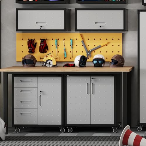 Garage Tool Cabinet Set (Black & Grey)