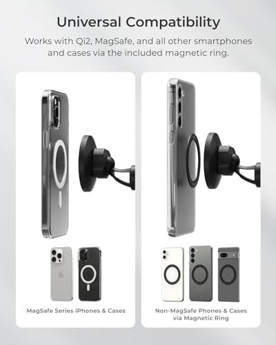 iTap 3 Magnetic Flush Mount Car Mount Phone Holder with Magnetic Ring Adapter. Compatible with iPhone (Flush Mount)