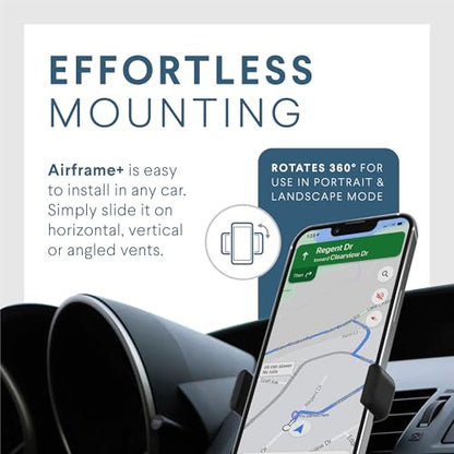 Airframe+ Air Vent Car Phone Holder Mount (Black / Medium to Large Phones / Airframe+)
