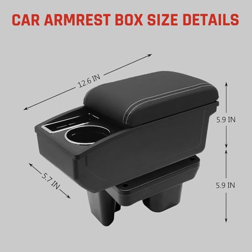 Armrest Box for Toyota Hilux Accessories (White Thread)
