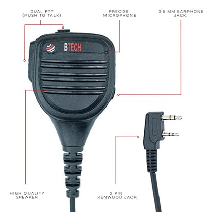 QHM22D Dual Push (Single / QHM22D Dual PTT Speaker Mic)