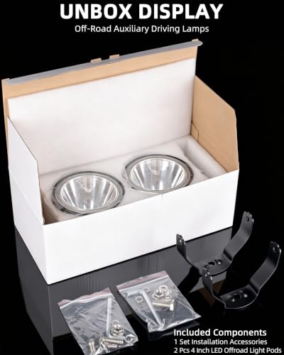 4 Inch Round Led Pod Lights (2pcs 4 inch White)