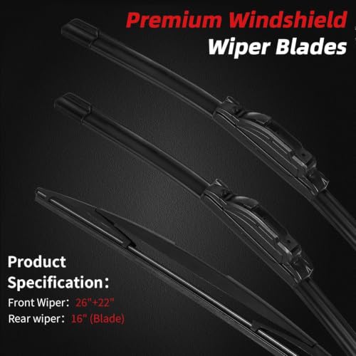 26"+22"+16" Windshield Wiper Blade Replacement for Honda Odyssey 2005 (26"+22"+16")
