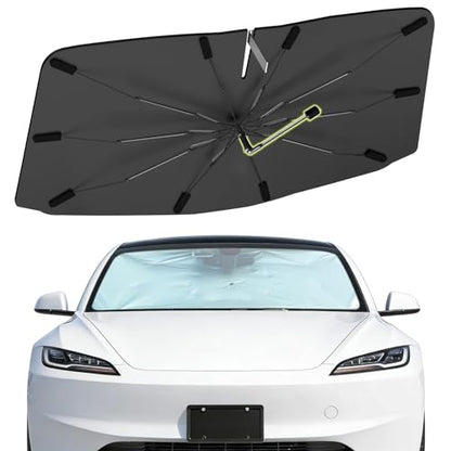 Windshield Sun Shade Umbrella Custom Fit for Tesla Model 3 2018 (Fit for Tesla Model 3 2018-2025)