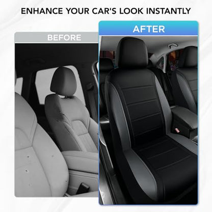 Leather Seat Covers (Gray Front)