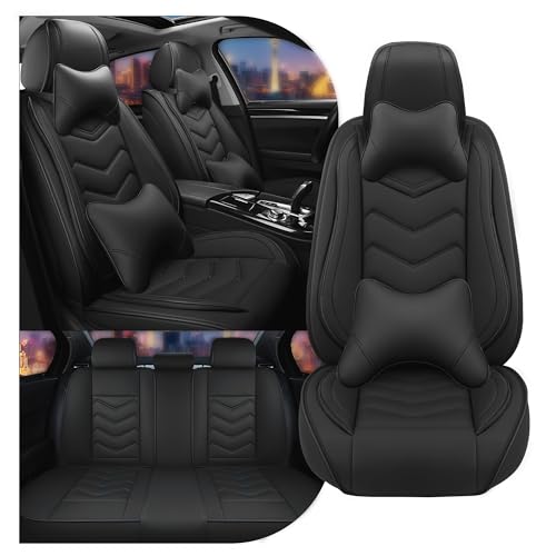 Car Seat Covers for Chrysler Pacifica 2004 (Full Set with Pillow / Pure Black)