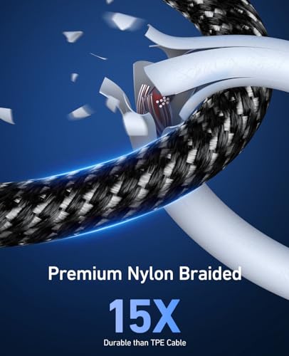iPhone Charging Cable [MFi Certified] Long USB A Lightning Cable 10FT 3Pack (10FT / USB A / Black)