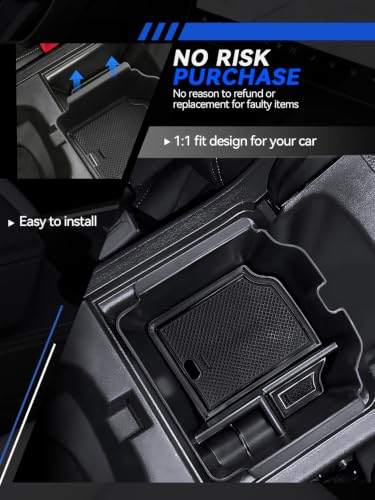 for Integra Center Console Organizer 2023 2024 2025 2026 Acura Integra Accessories Armrest Tray Middle Storage Box Insert Container Durable ABS Plastic (for 2023-2026 Acura Integra)