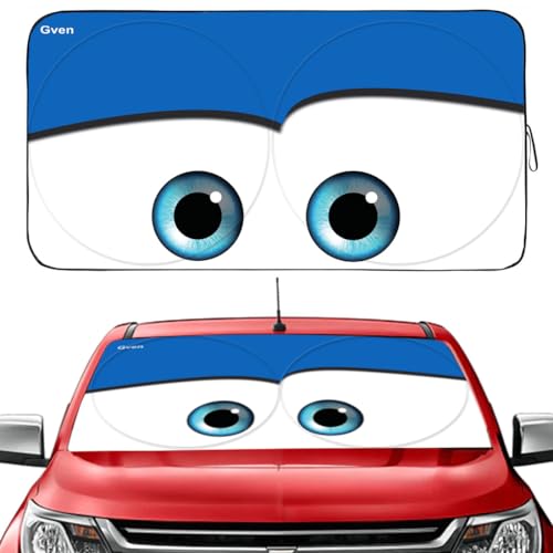 Truck Windshield Sun Shade for Car Windshield Cover Interior Front Window Shades Sun Visor Protector Blocks UV Rays Must (Blue / X-Large (Universal Fit))