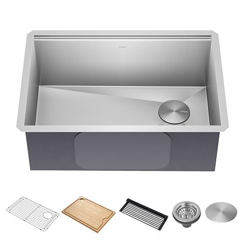 Stainless Steel 27 in Undermount Kitchen Sink KWU110 (Stainless Steel / 27 inch / Sink)
