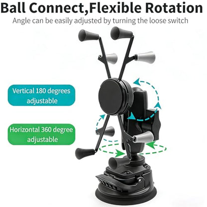 Tablet Mount Holder with Twist (Suction Cup Base for Smooth Surfaces)