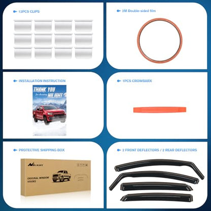Vent Window Visors for Ford Fusion 2013 (Ford Fusion 2013-2020)