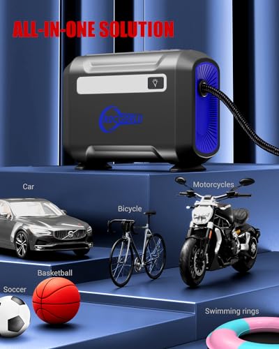 R8 Tire Inflator Portable Air Compressor (Blue)
