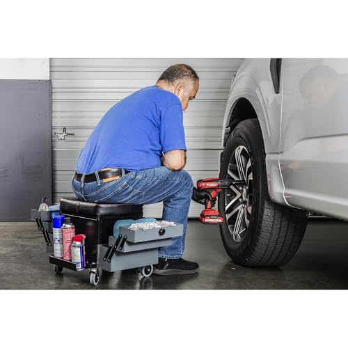 Rolling Seat with Expandable Tool Trays (Expandable Tool Trays)