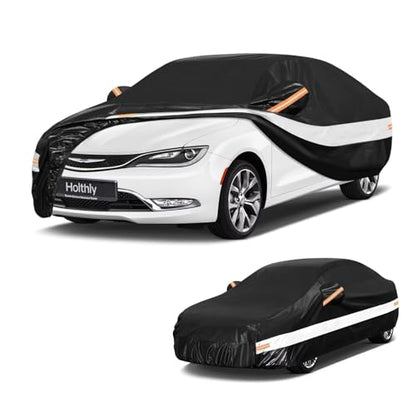 10 Layers Sedan Car Cover Custom Fit for Chrysler 200 (Black Gray / Custom Fit for Chrysler 200)