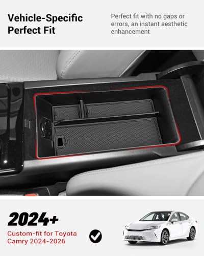 2Pcs Center Console Organizer Fit for Toyota Camry 2025 2026 (Fit for Toyota Camry 2025-2026)