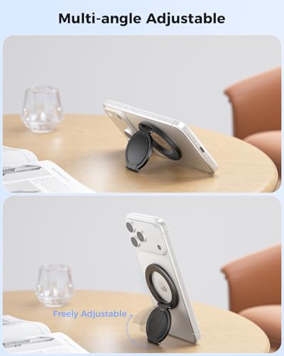 Dual Sided Magnetic Ring Holder for Gym MagSafe Stand & Phone Grip (Black)