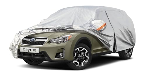 6 Layers Waterproof SUV Car Cover for Subaru Crosstrek 2017 (LM-Silver / 81. Custom Fit Subaru Crosstrek)