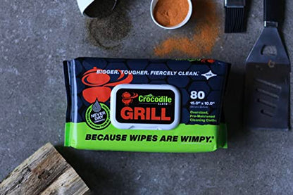 Grill Food Safe Cleaning Wipes (80 Count (Pack of 8))