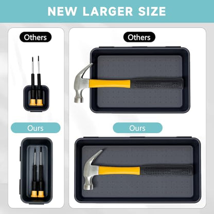 Tool Box Organizer Tray (Black & Sky Blue: 60 PCS)