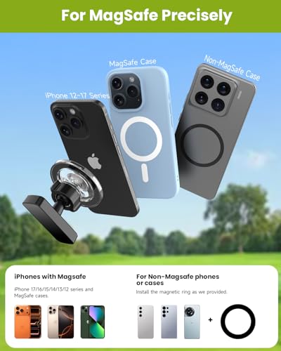 Magnetic Golf Cart Phone Holder (Carbon Fiber Black 1Pc)