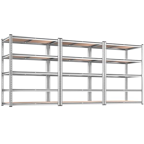 2020LBS Garage Shelving Heavy Duty Metal Shelving 5 Tier Storage Shelves (Galvanized)