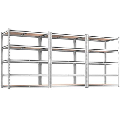 2020LBS Garage Shelving Heavy Duty Metal Shelving 5 Tier Storage Shelves (Galvanized)