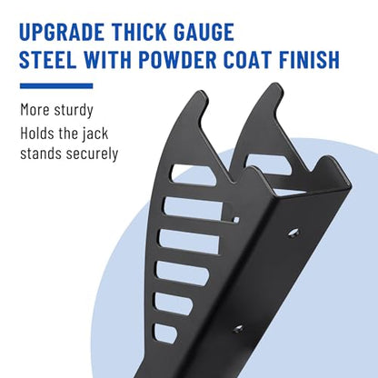 4 Packs Jack Stand Holder Wall Mount Organizer Bracket Rack Fits 4 & 5 & 6 Ton Jack Stands (Fit for 4 & 5 & 6 Ton)