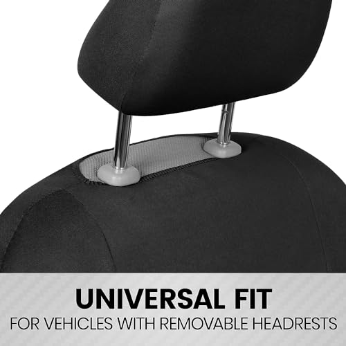PolyPro 2 Pack Front Car Seat Covers Set in Black (2 Fronts Only-Black)