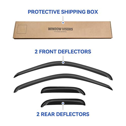 Window Visors Rain Guards for 1995 (1995-2004 Toyota Tacoma Access)