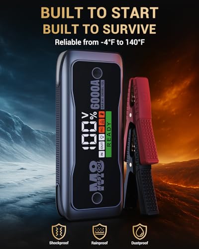 M8 6000A Car Battery Jump Starter (Gray / 6000A)