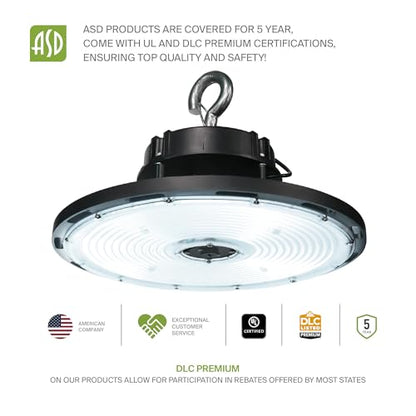 500W LED High Bay UFO Lighting (Black)