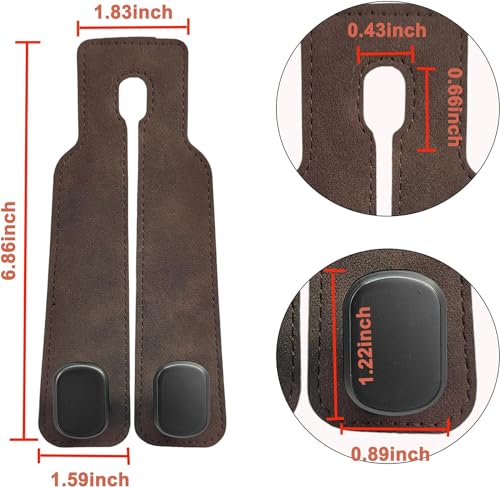 Car Headrest Hooks (Brown)