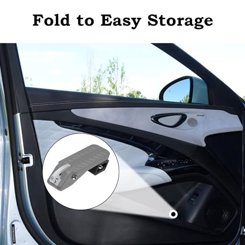 Foldable Car Door Step Stand Pedal (Evolution Series / Gray)