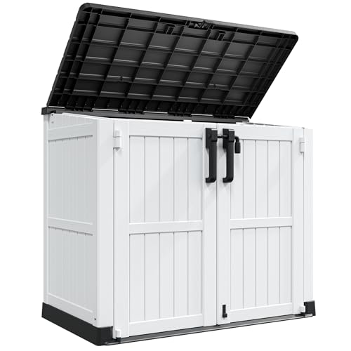 Outdoor Storage Cabinet 36 Cu Ft with Lockable Doors (Black-Ashen / 29.1"×51.1"×43.3")